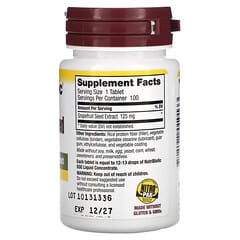 NutriBiotic, экстракт семян грейпфрута, 125 мг, 100 таблеток