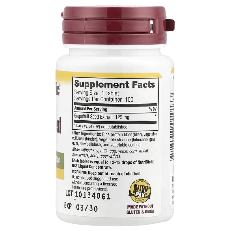 Extract din semințe de grepfrut, 125 mg, 100 tablete