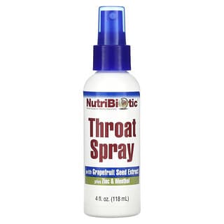 NutriBiotic, Spray para la garganta con extracto de semilla de pomelo más zinc y mentol, 118 ml (4 oz. líq.)