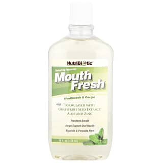 نوتريبيوتيك‏, Mouth Fresh، غسول الفم والغرغرة، نعناع منعش، 16 أونصة سائلة (473 مل)