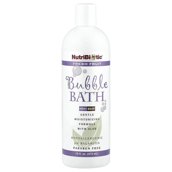 NutriBiotic, 버블 배스, 비누 성분 없음, 신선한 과일향, 473ml(16fl oz)