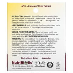 NutriBiotic, Skin Ointment, 2% Grapefruit Seed Extract with Lysine, 0.5 fl oz (15 ml)