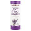 NutriBiotic, Con extracto de semilla de pomelo y aceite de lavanda en polvo para el cuerpo y los pies, Lavanda, 113 g (4 oz)
