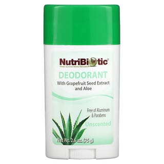 NutriBiotic, Desodorante, sin fragancia, 75 g (2,6 oz)