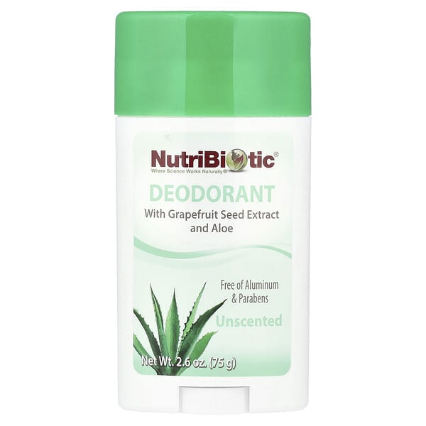 NutriBiotic, Deodorant, Unscented, 2.6 oz (75 g)