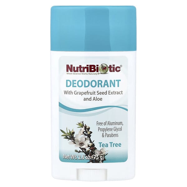 NutriBiotic, Deodorant, Tea Tree, 2.6 oz (75 g)