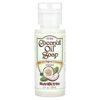NutriBiotic, Pure Coconut Oil Soap, Unscented, 2 fl oz (59 ml)