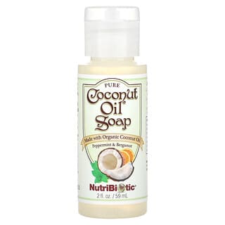 NutriBiotic, Pure Coconut Oil Soap, Peppermint & Bergamot, 2 fl oz (59 ml)