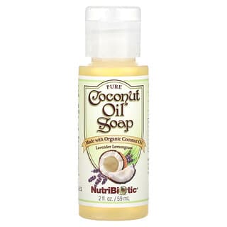 NutriBiotic, Sabonete Puro de Óleo de Coco, Lavanda e Capim-Limão, frasco de 2 oz (59 ml)