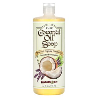 نوتريبيوتيك‏, Pure Coconut Oil Soap, Lavender Lemongrass, 32 fl oz (946 ml)