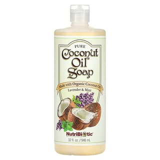 نوتريبيوتيك‏, Pure Coconut Oil Soap, Lavender & Mint, 32 fl oz (946 ml)