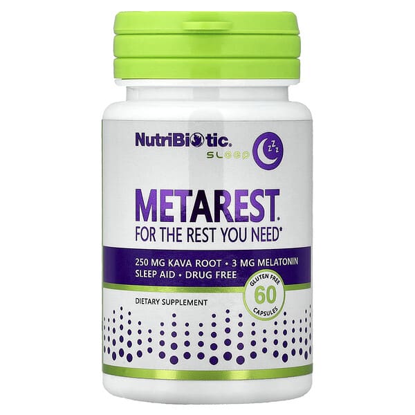 NutriBiotic, Sleep, MetaRest®, 60 Capsules (Discontinued Item) — product photo 1