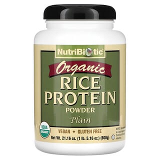 NutriBiotic, 유기농 생쌀 단백질, 플레인, 600g(1lb 5oz)