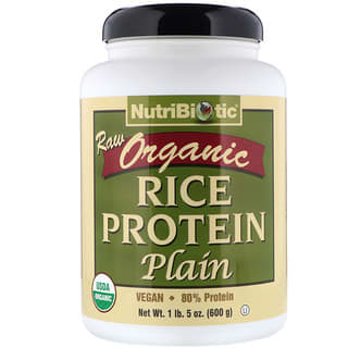 NutriBiotic, Raw Organic Rice Protein, Plain, 1 lb 5 oz (600 g)