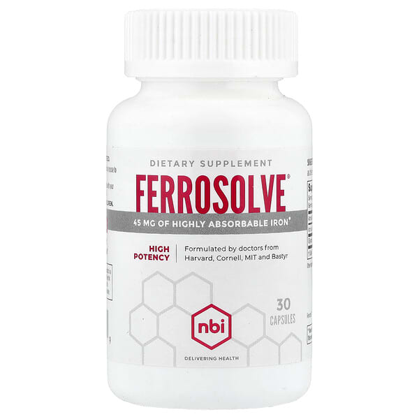 Ferrosolve®, High Potency, 30 Capsules