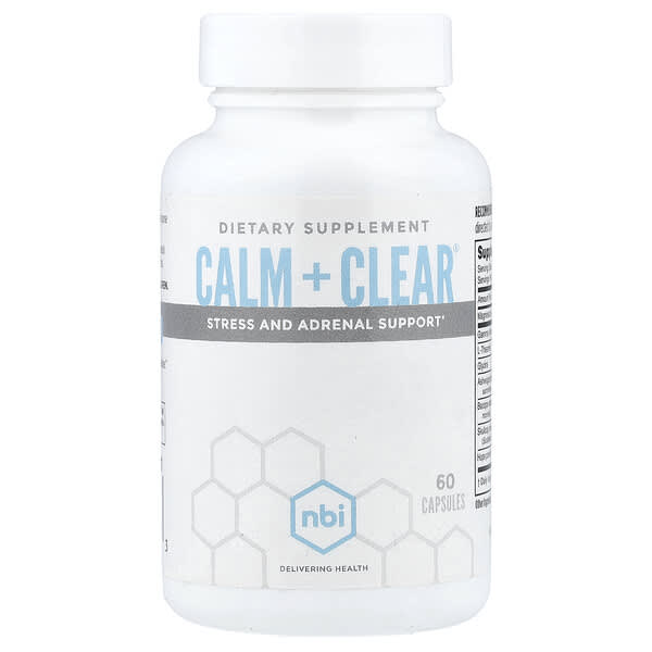 Calm + Clear®, Stress and Adrenal Support, 60 Capsules