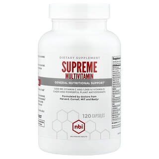 NBI Health, Suplemento multivitamínico supremo, 120 cápsulas