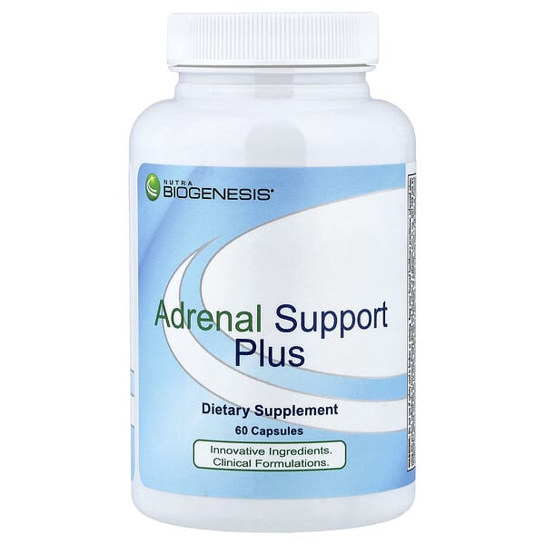 Nutra BioGenesis, Sokongan Adrenal Plus, 60 Kapsul