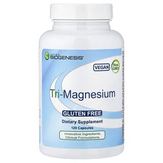 Nutra BioGenesis, Tri-magnesio, 120 capsule (100 mg per capsula)