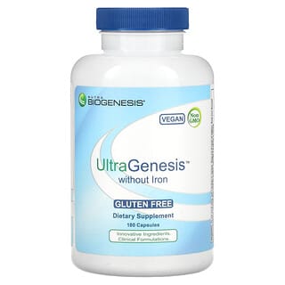 Nutra BioGenesis, UltraGenesis, без железа, 180 капсул