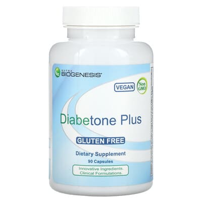 Nutra BioGenesis, Diabetone Plus, 90 Capsules