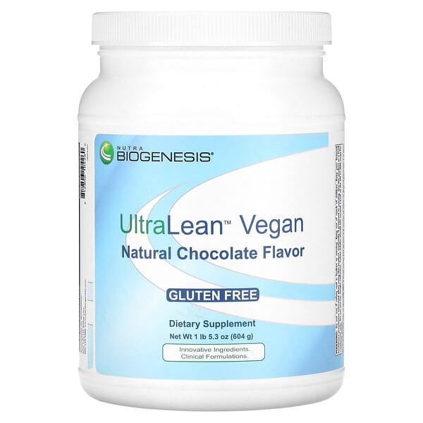 Nutra BioGenesis UltraLean Vegan, Natural Chocolate, 1 lb 5.3 oz (604 g)