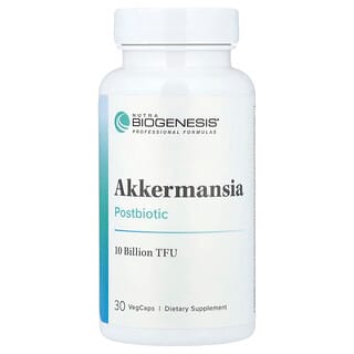 Nutra BioGenesis, Akkermansia Postbiotic, 100 mg (10 Billion CFU), 30 Vegetarian Capsules