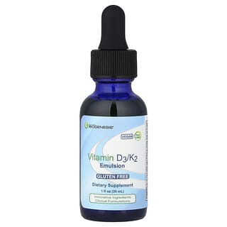 Nutra BioGenesis, 비타민D3/K2 에멀전, 30 ml(1 fl oz)