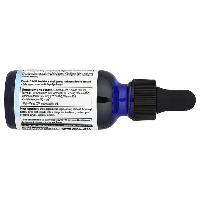 ビタミンD3／K2エマルジョン、30ml（1液量オンス）