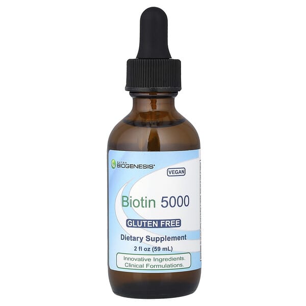 Nutra BioGenesis, 비오틴 5000, 59ml(2fl oz)