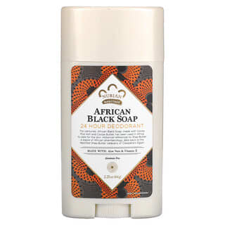 Nubian Heritage, 24 小時淨味劑，非洲黑皂，2.25 盎司（64 克）