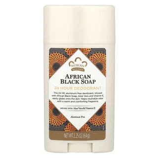 Nubian Heritage, 24 Hour Deodorant, African Black Soap, 2.25 oz (64 g)