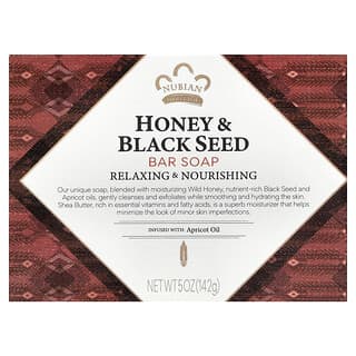 Nubian Heritage, Sabonete em Barra, Mel e Semente Preta, 142 g (5 oz)