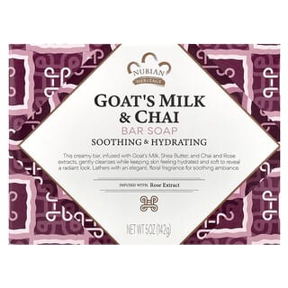 Nubian Heritage, Mydło w kostce Goat's Milk i Chai, 142 g