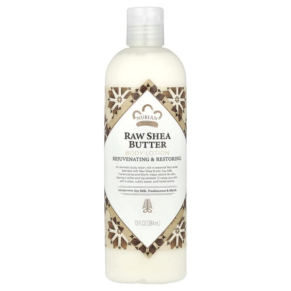 Nubian Heritage, Beurre de karité brut, Lotion pour le corps, 384 ml