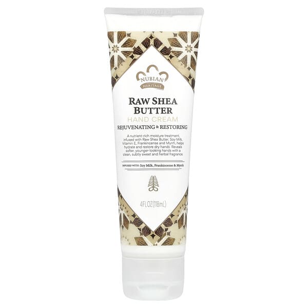Nubian Heritage, Kézkrém, nyers shea vajjal, 118 ml