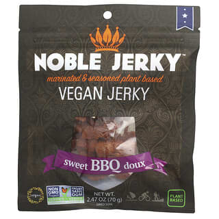 Noble Jerky, Vegan Jerky, Sweet BBQ Doux, 70 g