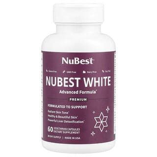 NuBest, Nubest White, 60 kapsułek wegetariańskich