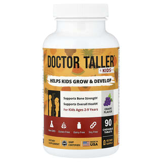 NuBest, Doctor Taller, Kinder im Alter von 2–9 Jahren, Traube, 90 Kautabletten