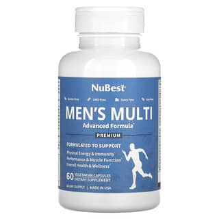 NuBest, Suplemento multivitamínico para hombres, 60 cápsulas vegetales