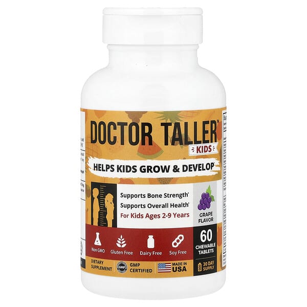 NuBest Doctor Taller™, For Kids Ages 2-9 Years, Grape, 60 Chewable Tablets