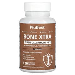 NuBest, Bone Xtra, Plant Calcium, D3 + K2, 120 Vegetarian Capsules