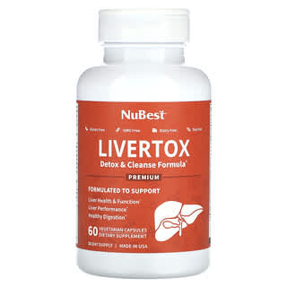 NuBest, Livertox, 60 capsules végétariennes