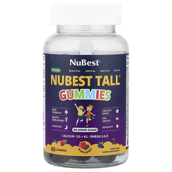 NuBest, กัมมี่ Nubest Tall® รสมิกซ์เบอร์รี่ บรรจุกัมมี่ 60 ชิ้น