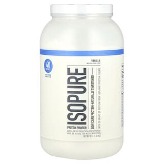 Isopure, протеиновый порошок с низким содержанием углеводов, ваниль, 1,36 кг (3 фунта)