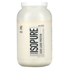 Isopure, Zero Carb, Protein Powder, Unflavored, 3 lb (1.36 kg)