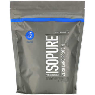 Isopure, مسحوق بروتين، خالٍ من الكربوهيدرات، بطعم الفانيليا الكريمية، 1 رطل (454 كجم)