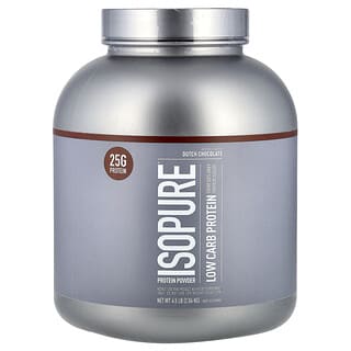 Isopure‏, אבקת חלבונים דלת פחמימות, שוקולד הולנדי, 2.04 ק"ג (4.5 lbs)