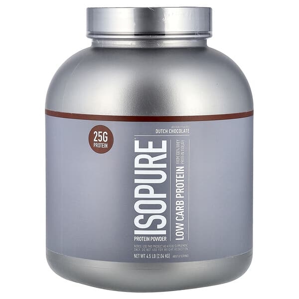 Isopure, 低碳水化合物蛋白質粉，荷蘭巧克力，4.5 磅（2.04 公斤）