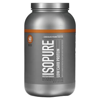 Isopure, IsoPure, Proteinpulver, kohlenhydratarm, Erdnussbutter, 3 lbs (1,36 kg)